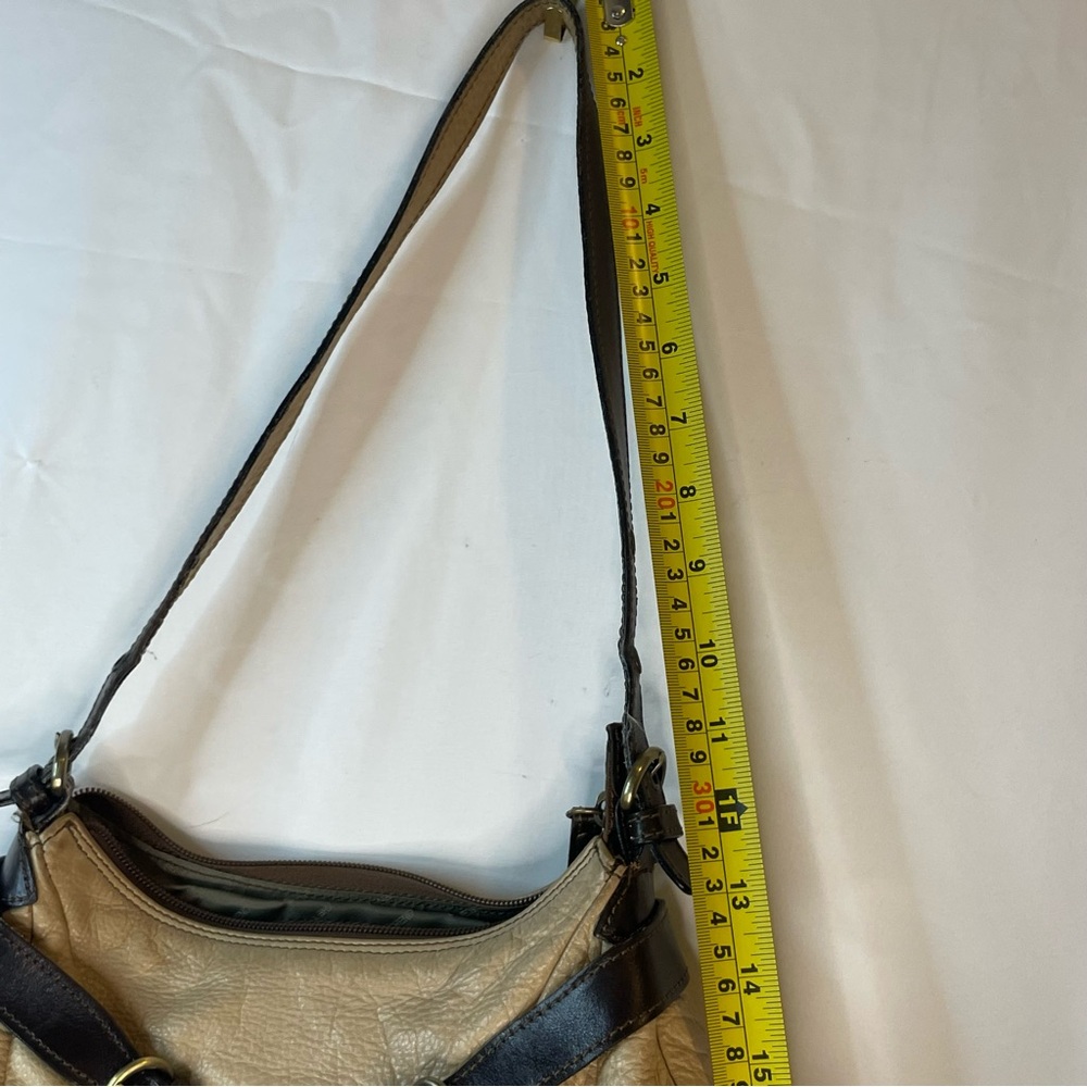 y2k THE TREND leather shoulder bag Italian made purse buckle detail baguette - Picture 15 of 16